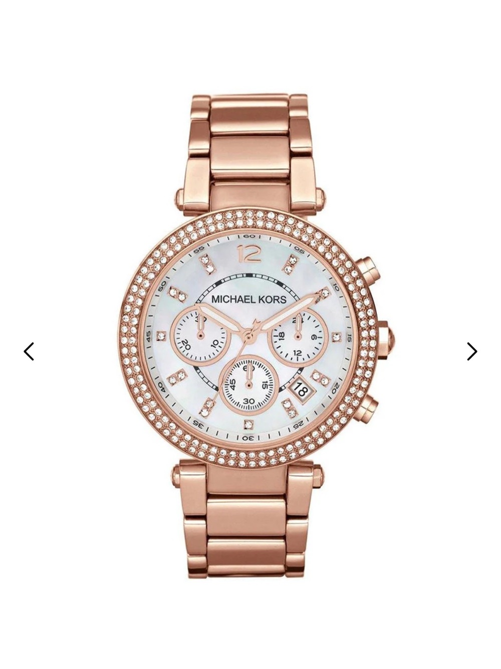 NWT Michael Kors Parker Chronograph Rose Gold Watch #MK5491
